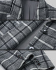 WARDEN EDGE Wool Plaid Overcoat - PINKPARKS