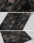 Low pixel Camo Flared Cargo Pants