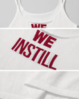WARDEN EDGE “WE INSTILL” ジャカードロゴ付きテクスチャードニットタンクトップ