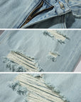 ROVENTE Distressed Wide-Leg Jeans - PINKPARKS