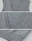 WARDEN EDGE Layered V-Neck Knit Vest - PINKPARKS