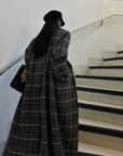 WARDEN EDGE Wool Plaid Overcoat - PINKPARKS