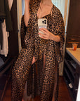 0122stepll Leopard Satin Lounge Pajama Set
