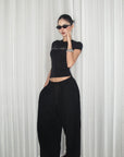 ROVENTE Soft-Fleece Wide-Leg Sweatpants - PINKPARKS