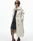 IAMXIAA Structured Wool-Blend Maxi Coat with Belted Silhouette