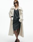 IAMXIAA Structured Wool-Blend Maxi Coat with Belted Silhouette