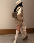 ROVENTE Nordic Jacquard Knit Cardigan Shorts and Scarf Set