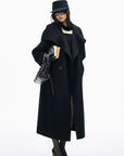 IAMXIAA Asymmetrical Collar Long Coat