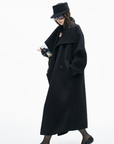 IAMXIAA Asymmetrical Collar Long Coat