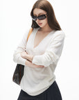 IAMXIAA Relaxed V-Neck Knit Sweater