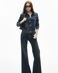 IAMXIAA Low-Rise Fitted Flared Jeans