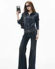 IAMXIAA Low-Rise Fitted Flared Jeans