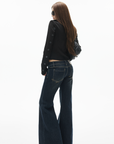 IAMXIAA Low-Rise Fitted Flared Jeans
