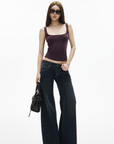 IAMXIAA Low-Rise Fitted Flared Jeans