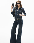 IAMXIAA Low-Rise Fitted Flared Jeans