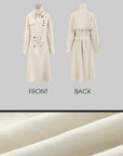 Rase le Sol Oversized Cotton-Linen Outerwear with Belted Waist - PINKPARKS