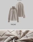 ROVENTE Plaid Relaxed Shirt & High-Waist Shorts Set
