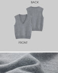 WARDEN EDGE Layered V-Neck Knit Vest - PINKPARKS