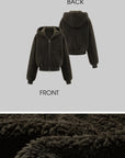 ROVENTE Cropped Fleece Hooded Jacket
