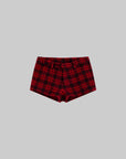 WARDEN EDGE Tartan Plaid Mini Shorts - PINKPARKS