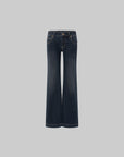 IAMXIAA Low-Rise Fitted Flared Jeans