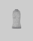 IAMXIAA V-Neck Knit Sweater and High-Neck Vest Layered Set