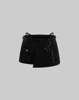 Rase le sol スタッズ付きアシンメトリーミニスカート