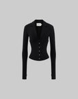 ROVENTE Structured Corset Blazer Top