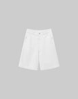 ROVENTE Minimalist White Tailored Bermudas - PINKPARKS