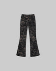 Low pixel Camo Flared Cargo Pants