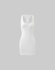 WARDEN EDGE Ribbed Bodycon Tank Dress - PINKPARKS