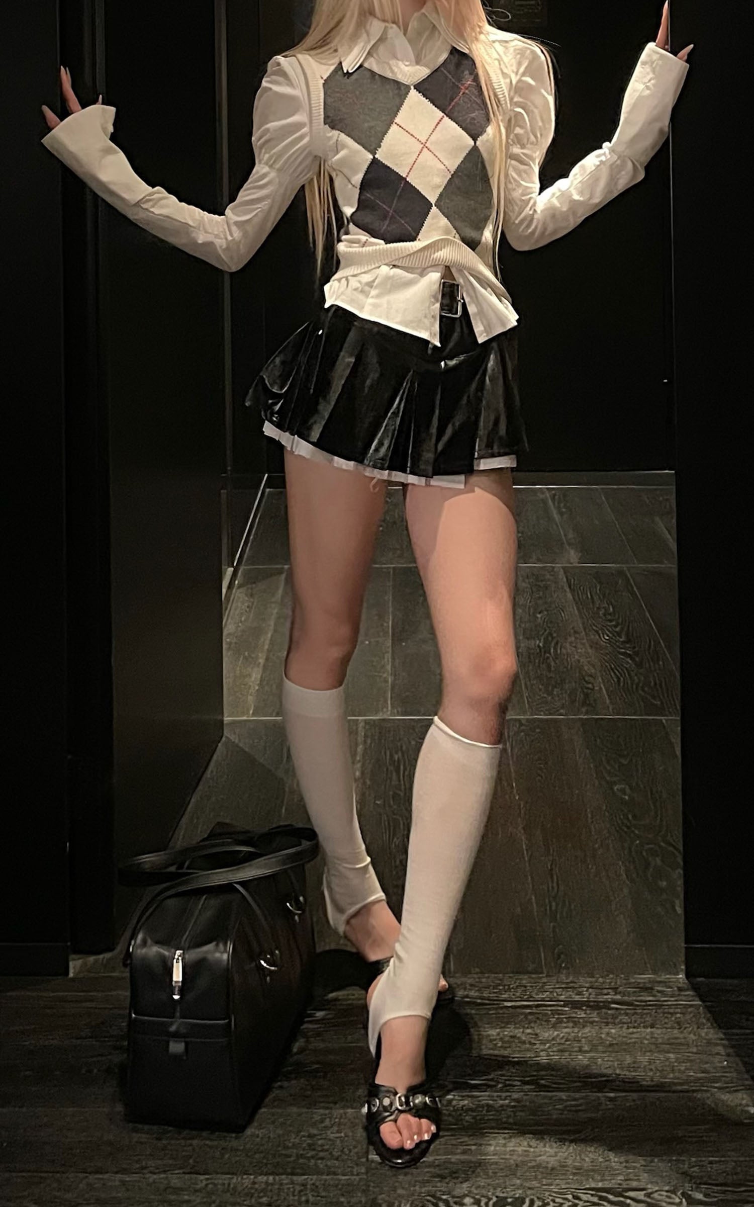 Rase le sol Wool-Blend Argyle Knitted Vest - PINKPARKS