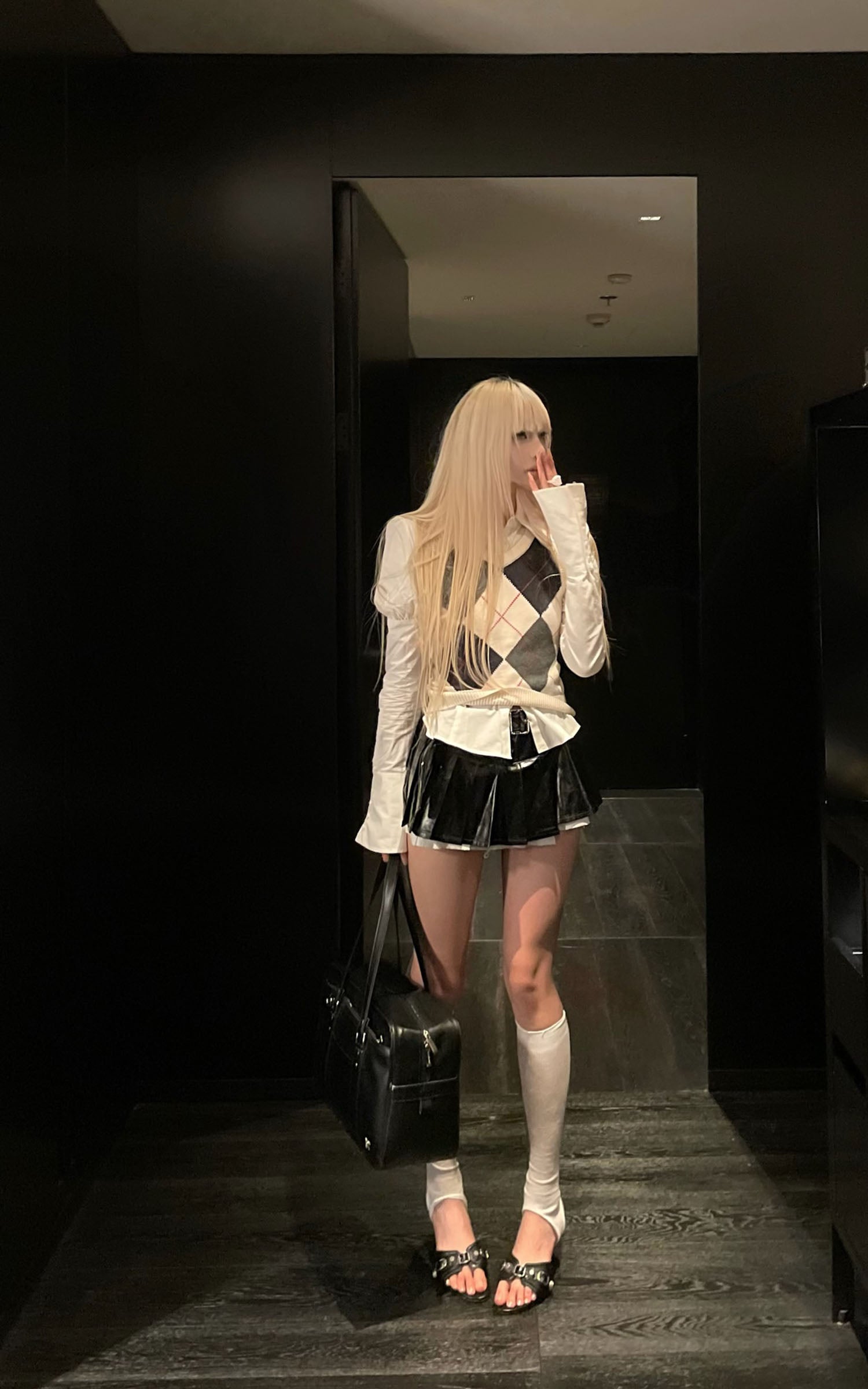 Rase le sol Wool-Blend Argyle Knitted Vest - PINKPARKS