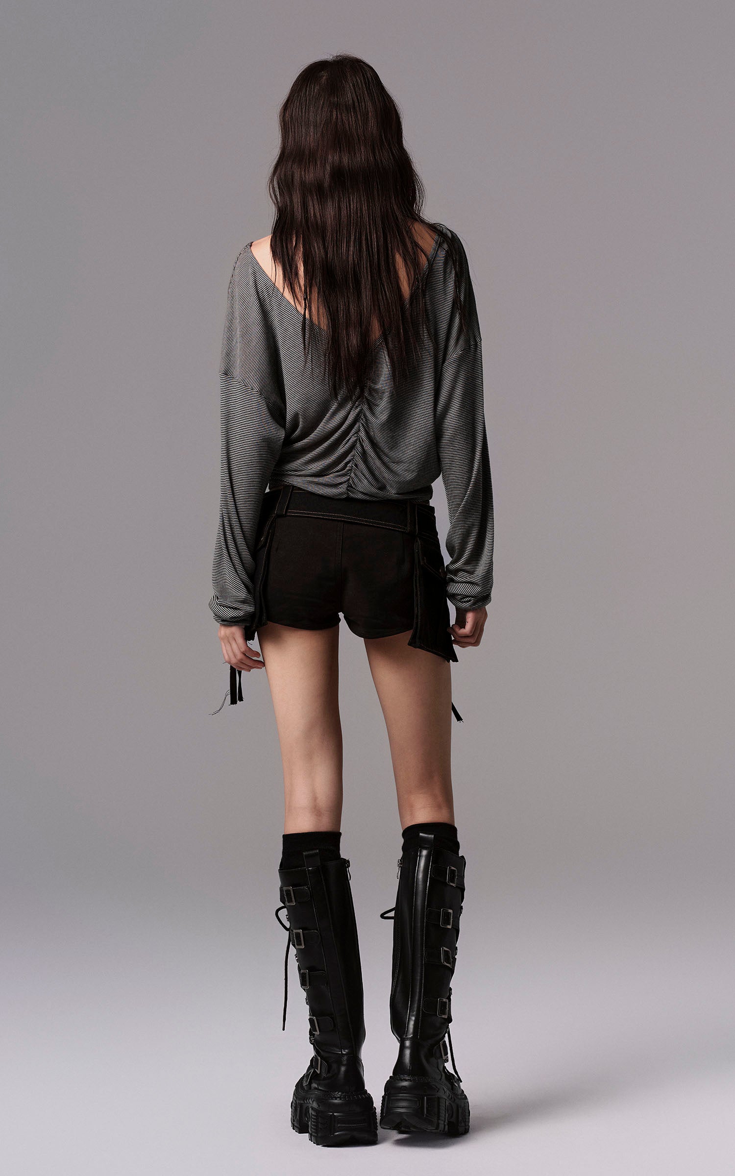 Low pixel ダークユーティリティポケットベルトショーツセット