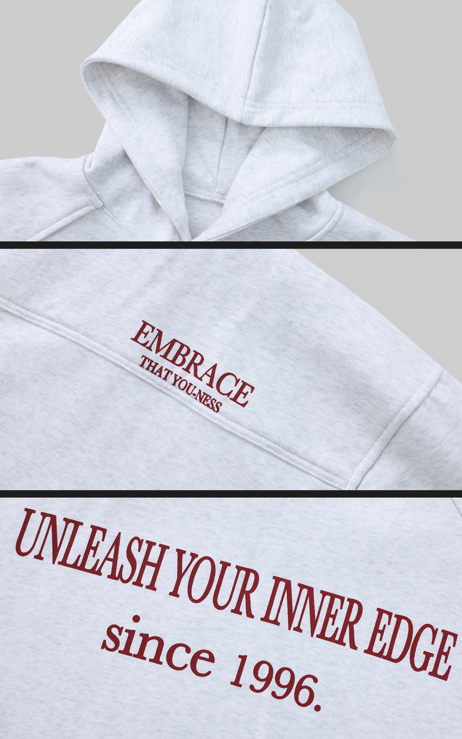 WARDEN EDGE Retro Lettering Print Hoodie + High-Waisted Shorts Set - PINKPARKS