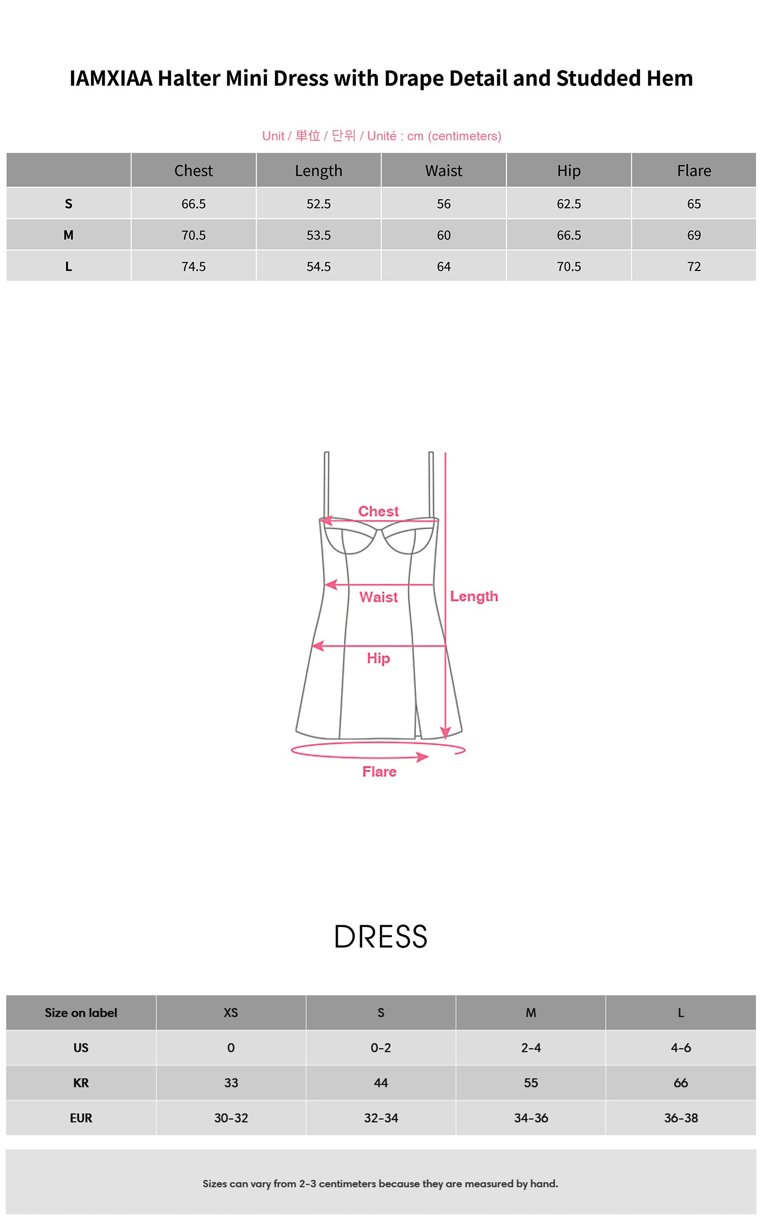 IAMXIAA Halter Mini Dress with Drape Detail and Studded Hem