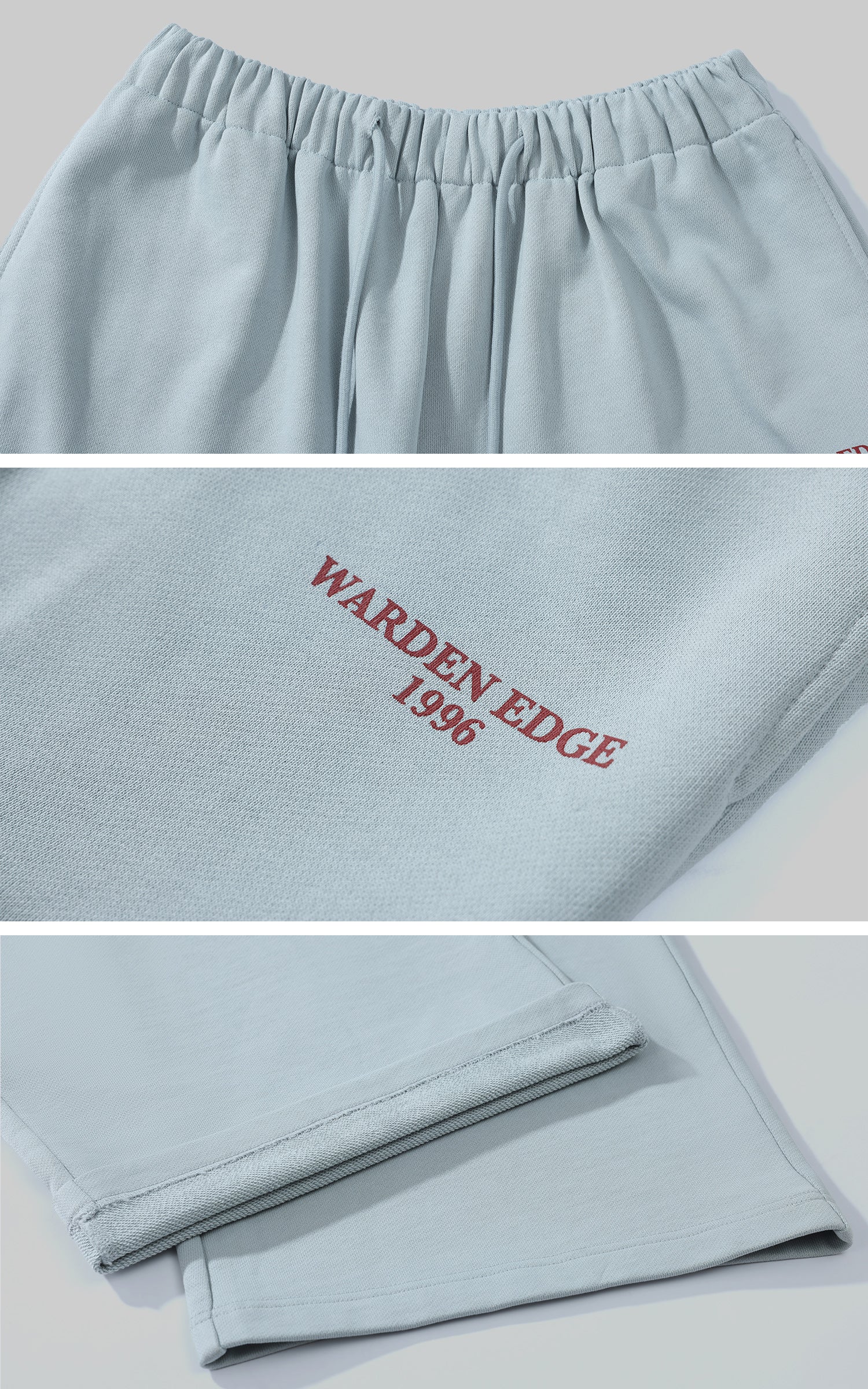 WARDEN EDGE Grey-Blue Hoodie Sweatpants Set - PINKPARKS