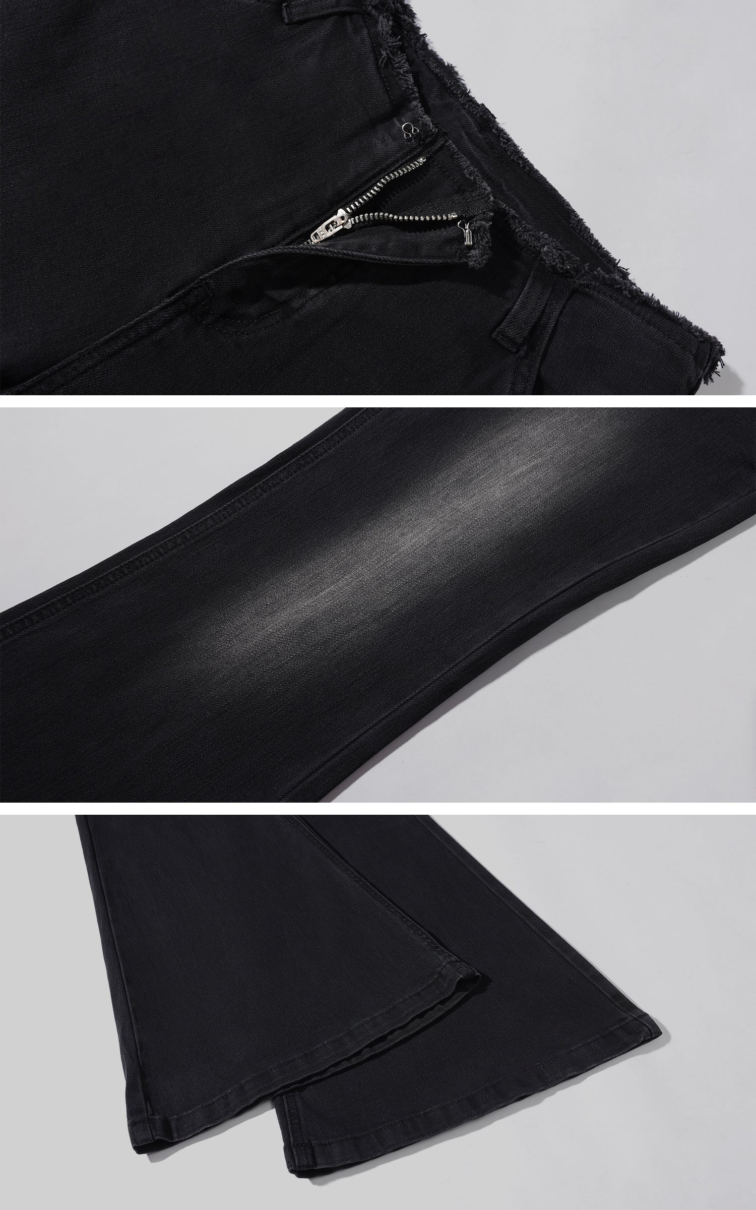 Rase le sol Faded Flare High-Rise Denim Pants