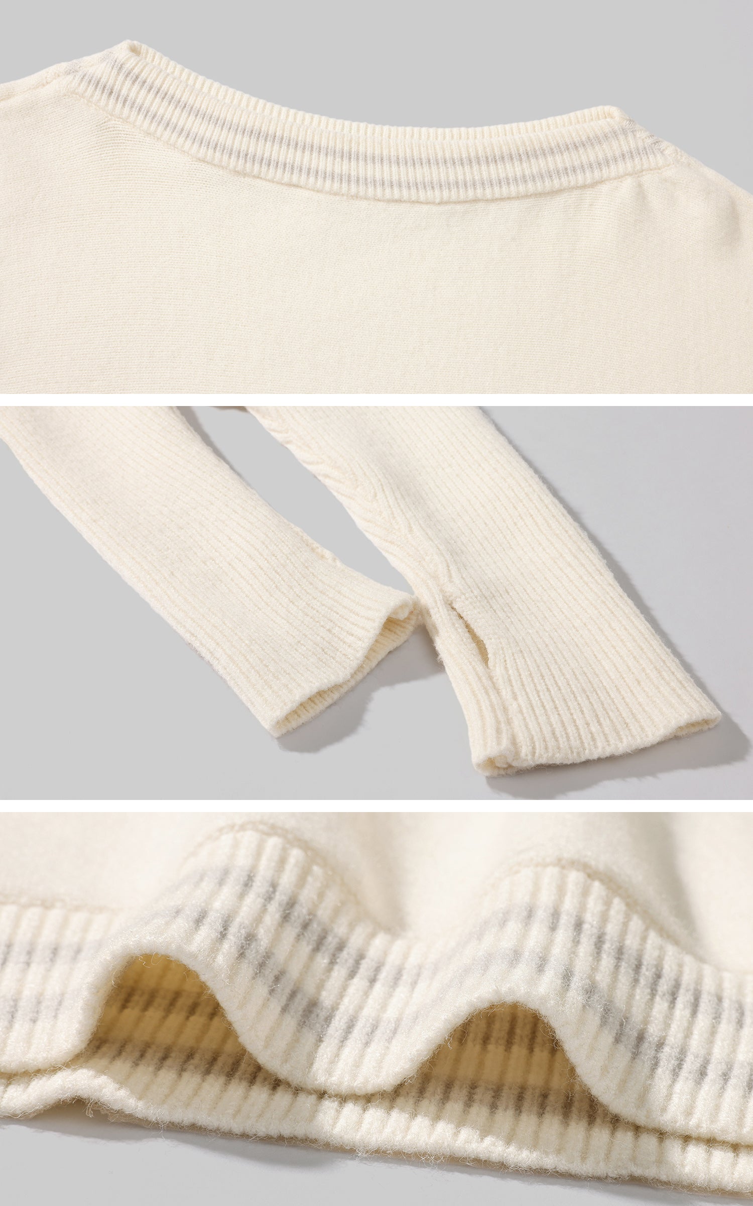 Rase le sol オフショルダー ニット クロップドセーター