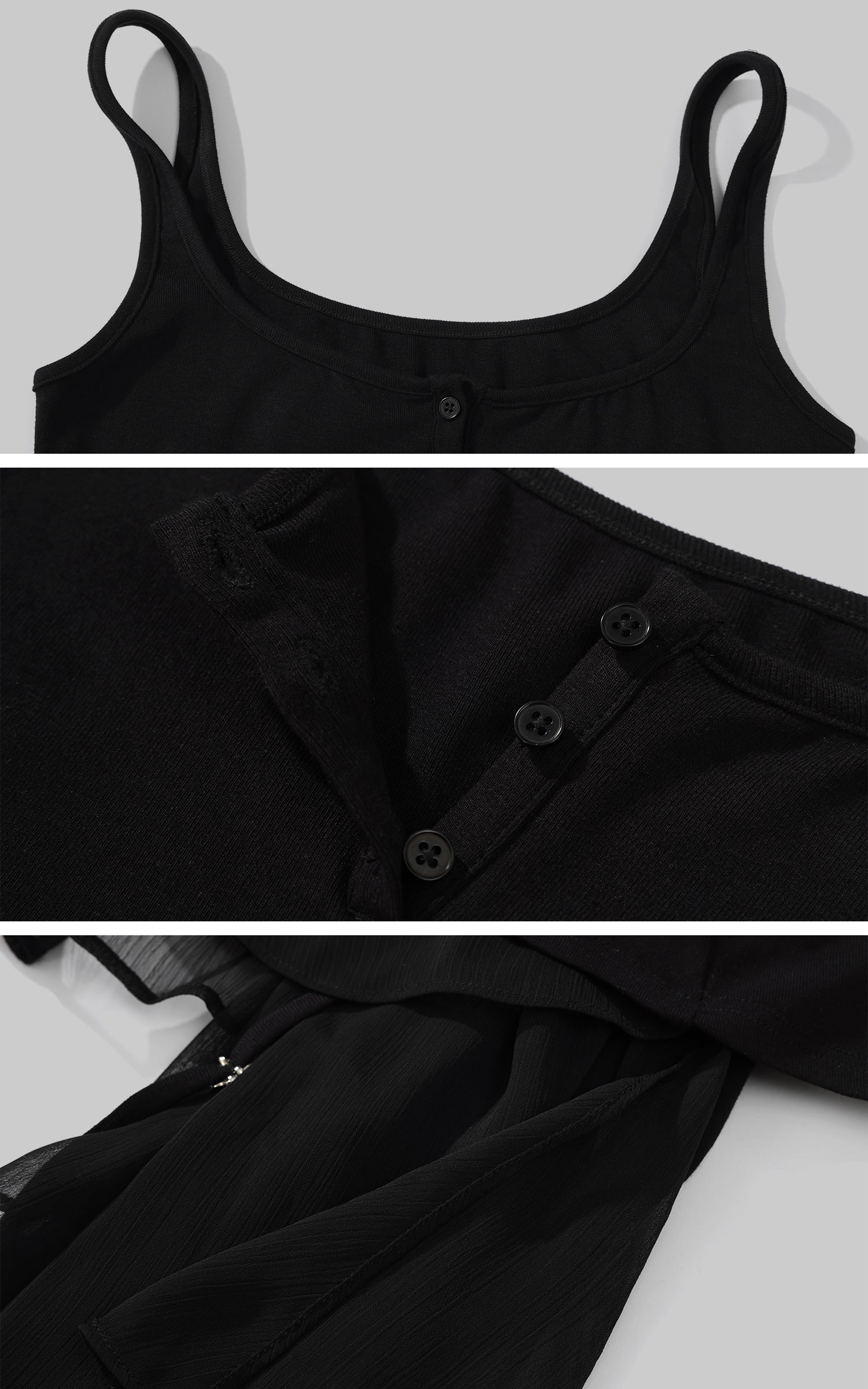 WARDEN EDGE Layered Mesh Hem Dress with Raw Draping - PINKPARKS