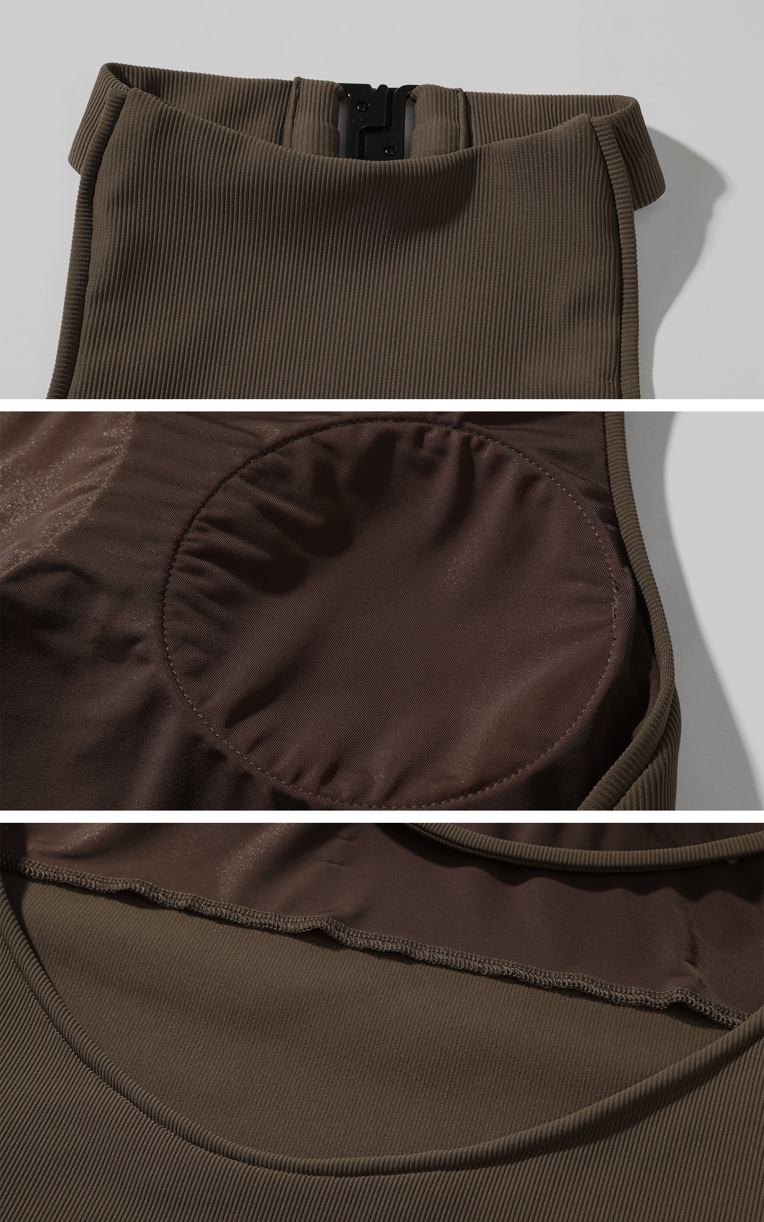 ROVENTE Cutout Halter Gown with Rosette Detail - PINKPARKS