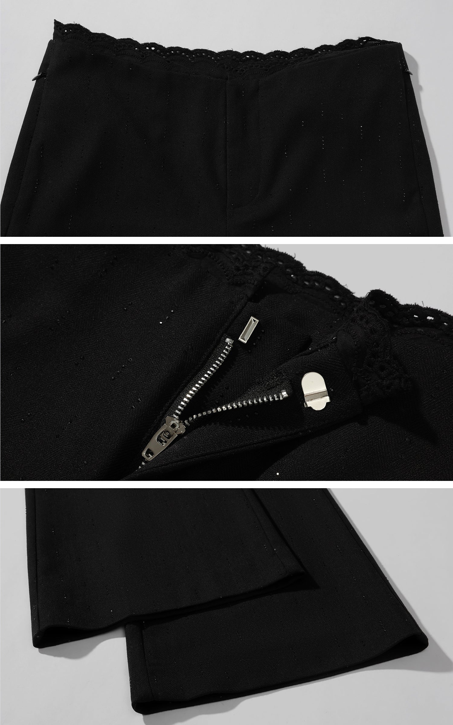 ROVENTE レーストリムコルセットトップ＆フレアパンツセット