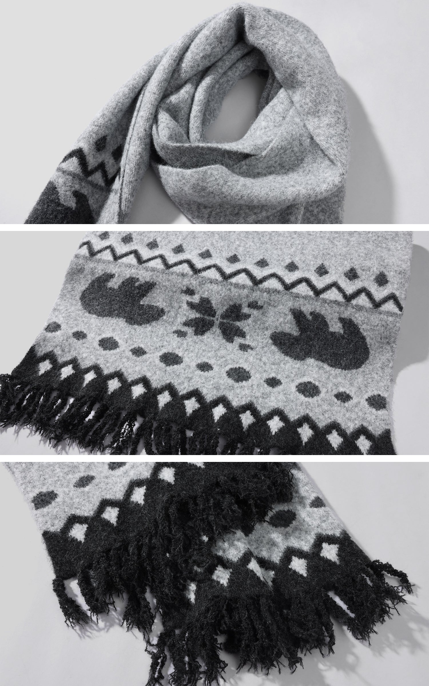 WARDEN EDGE ポーラージャカードニットセーター &amp; スカーフセット