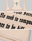 Rase le sol Lettering Mesh Tank Top & Bandeau Innerwear Set - PINKPARKS
