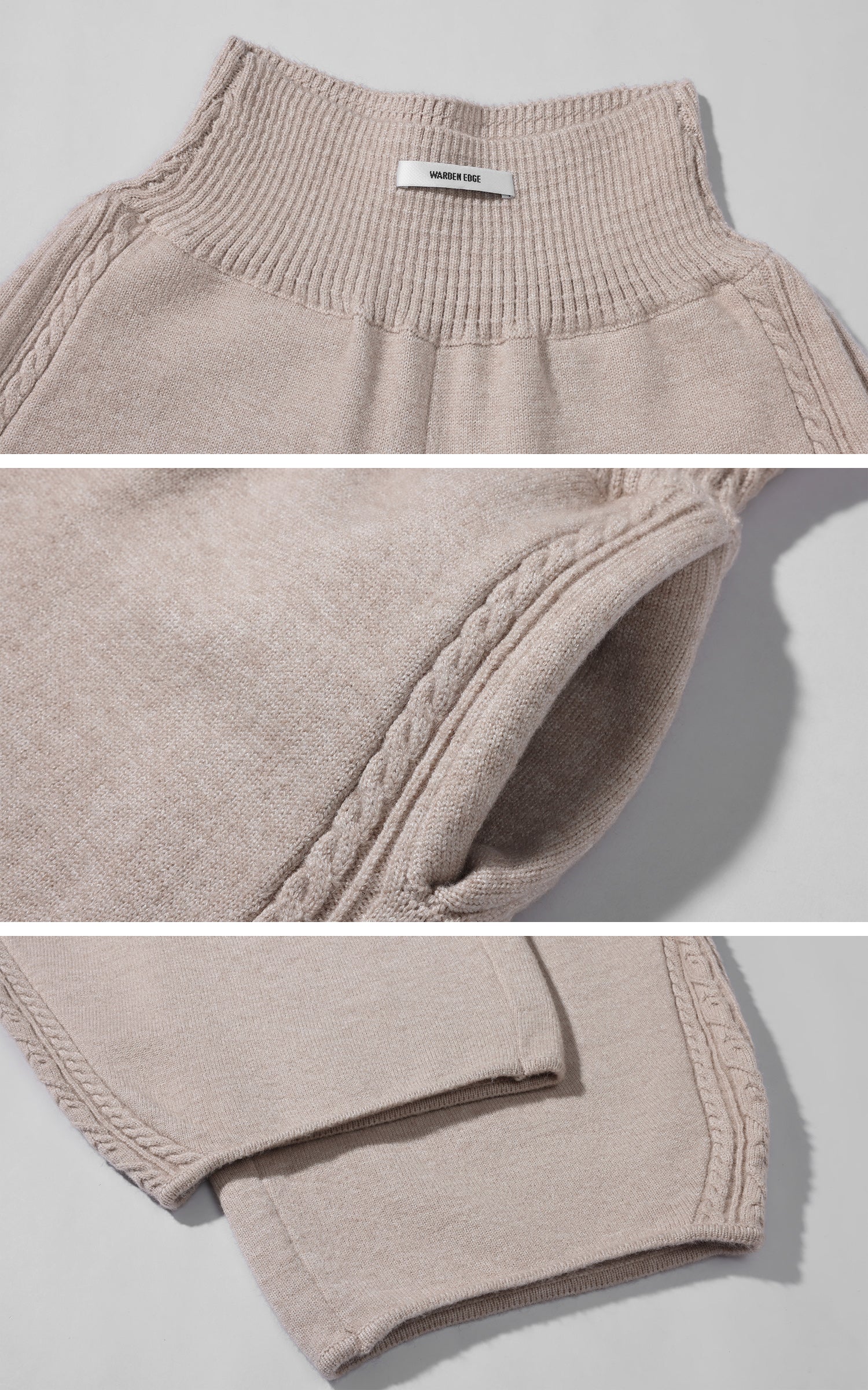 WARDEN EDGE ニットカーディガンタンクとワイドレッグパンツセット