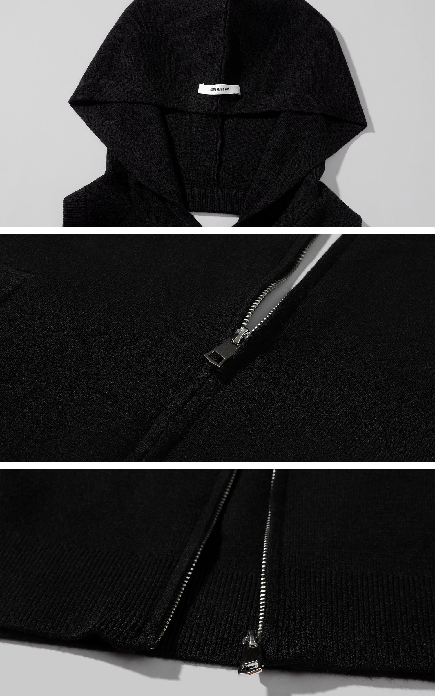 WARDEN EDGE ニットジップフード付きベスト