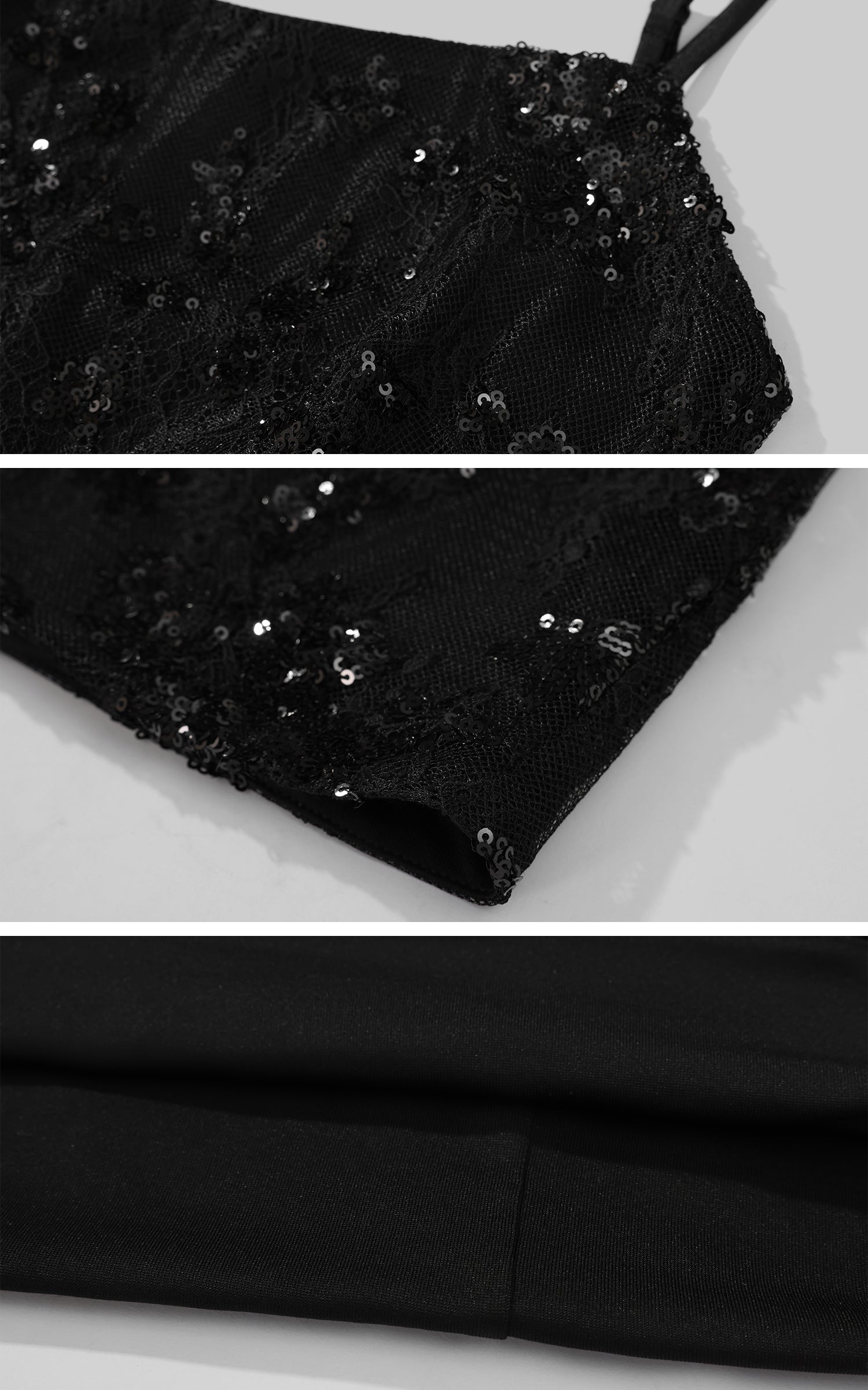 ROVENTE Midnight Glimmer Sequin Dress - PINKPARKS