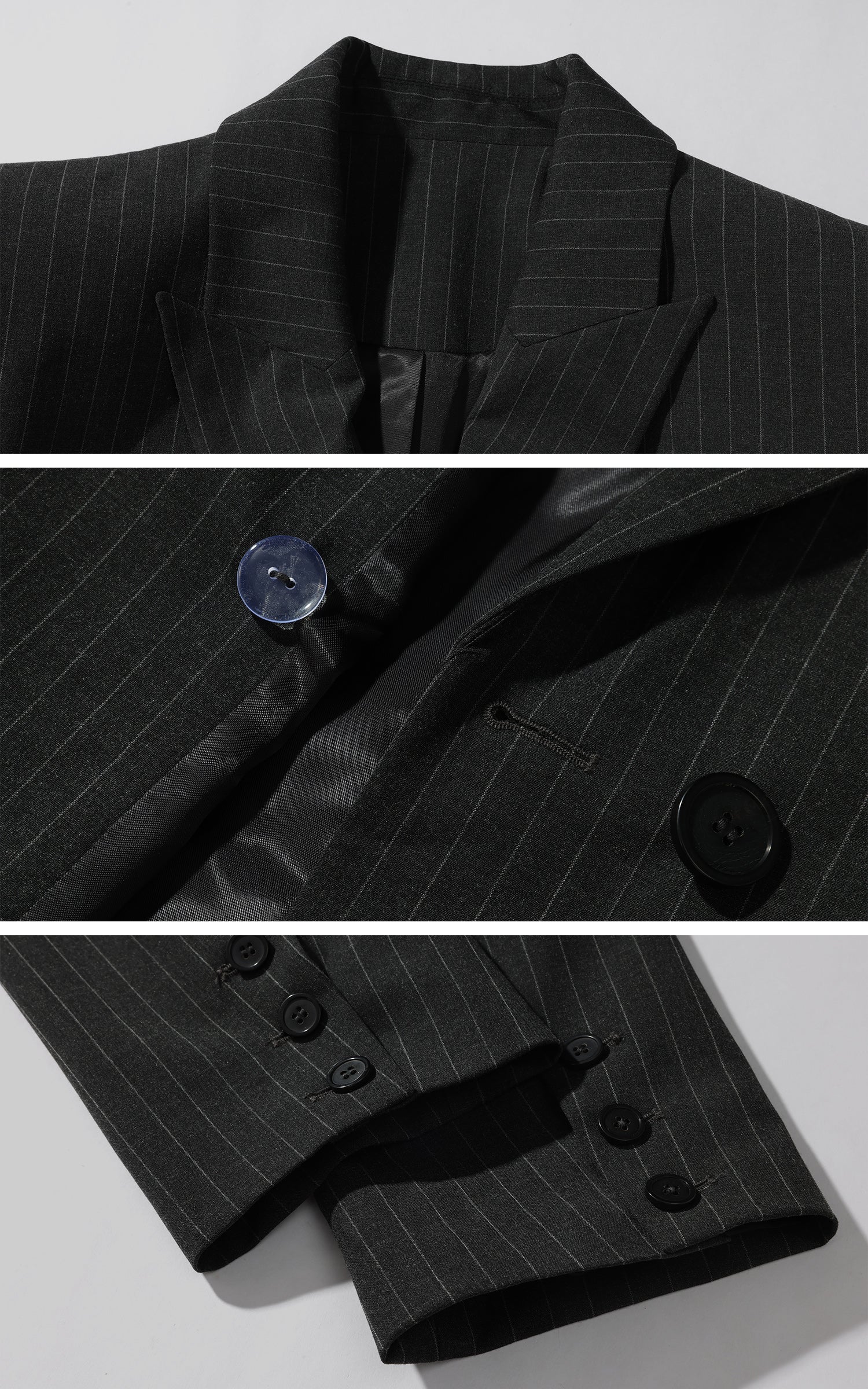 WARDEN EDGE ピンストライプスーツセット（ブレザーシャツ＆ワイドパンツ）