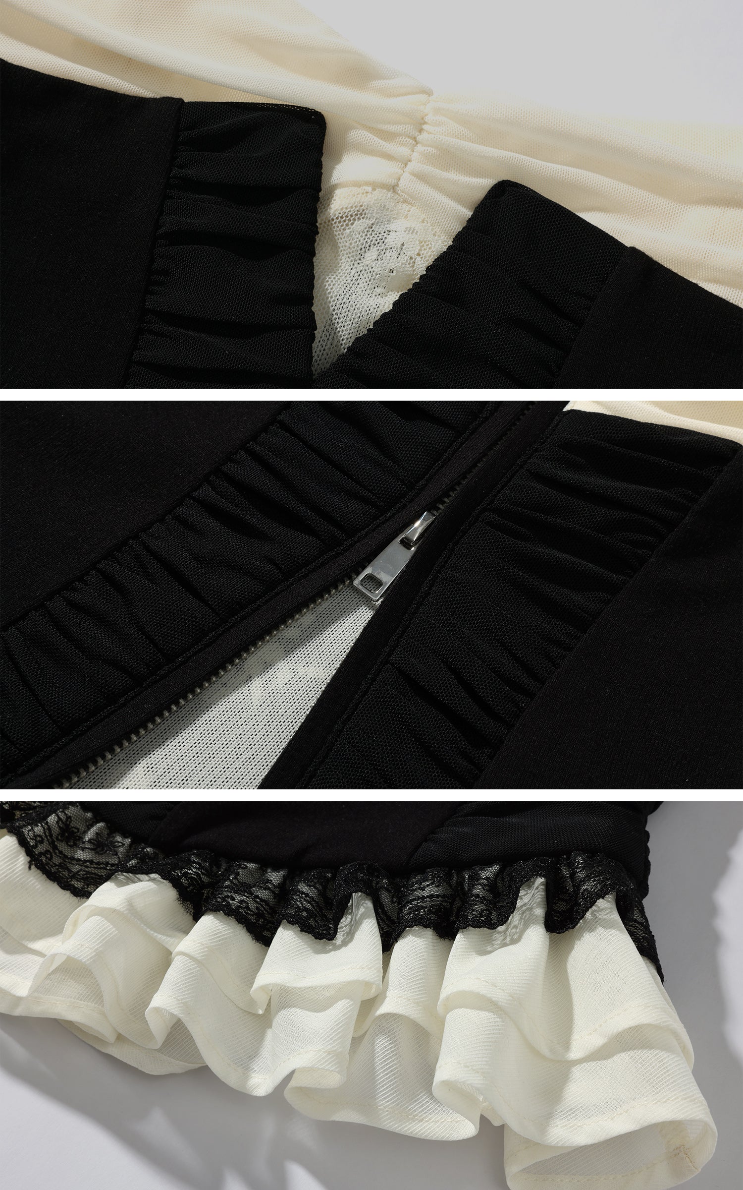 Rase le sol Ruffled Panel Bustier Top - PINKPARKS