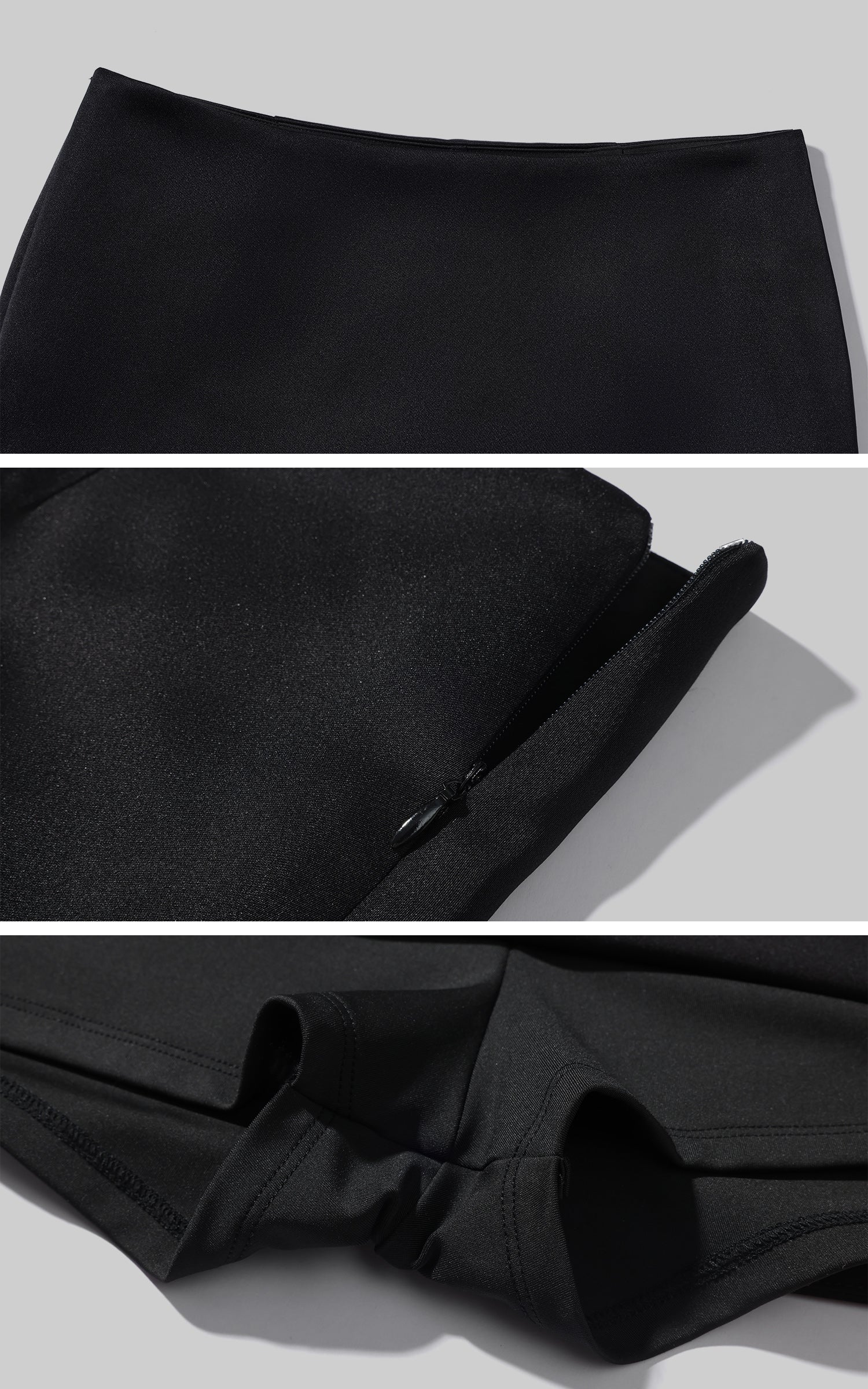 ROVENTE レイヤード長袖トップとフィットミニスカートの2点セット